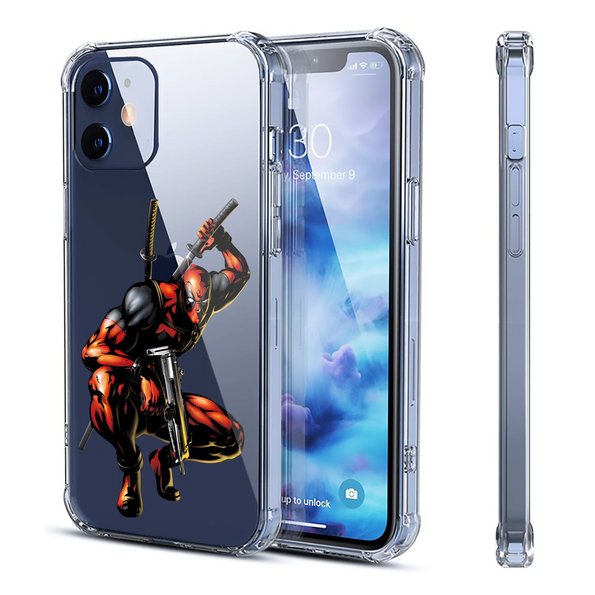 （画像用） Deadpool デッドプール 【iPhone 12シリーズ対応】透明スマホケース（クリアソフトケース）